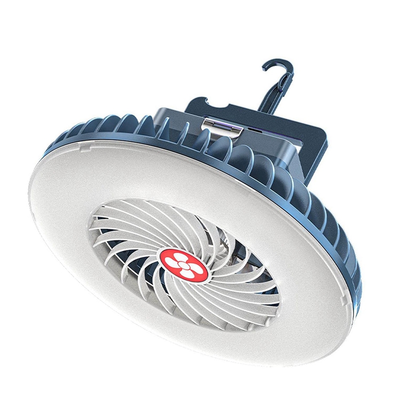 Outdoor Camping Misting Fan - Kipas Kemah portabel, dengan LED USB