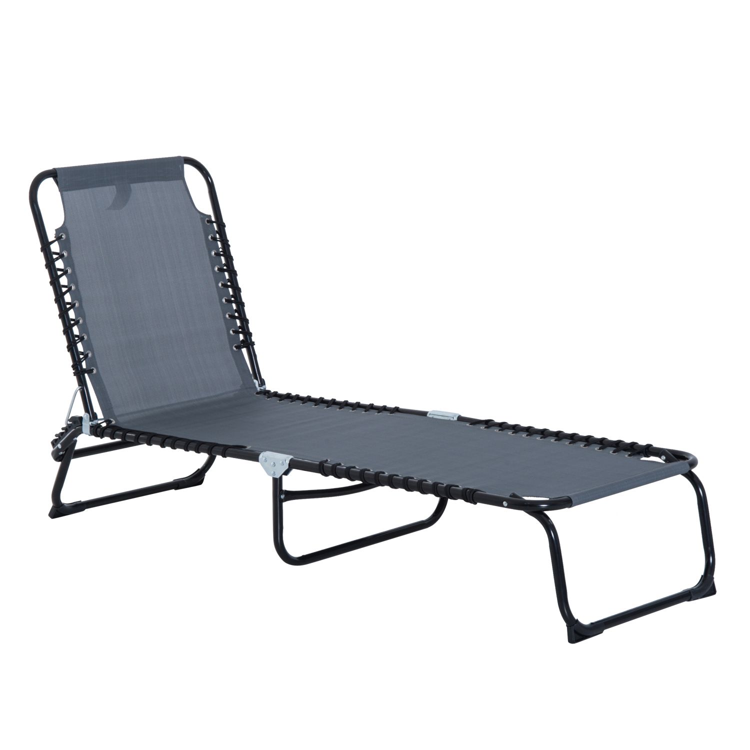Folding Chair - Kursi Santai Lipat, Sandaran 4 Posisi,