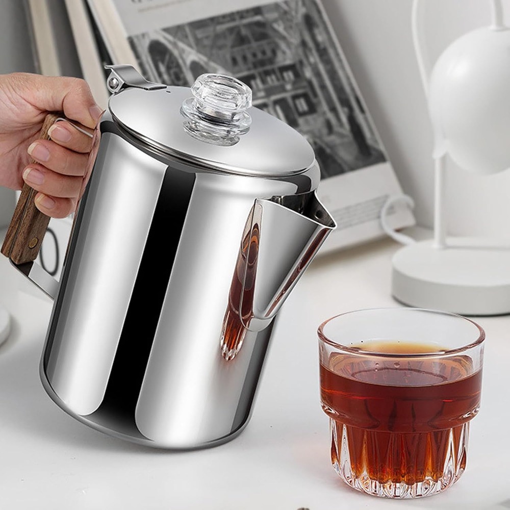 Camp Percolator Coffee - Kapasitas 9 cangkir, alat pembuat kopi