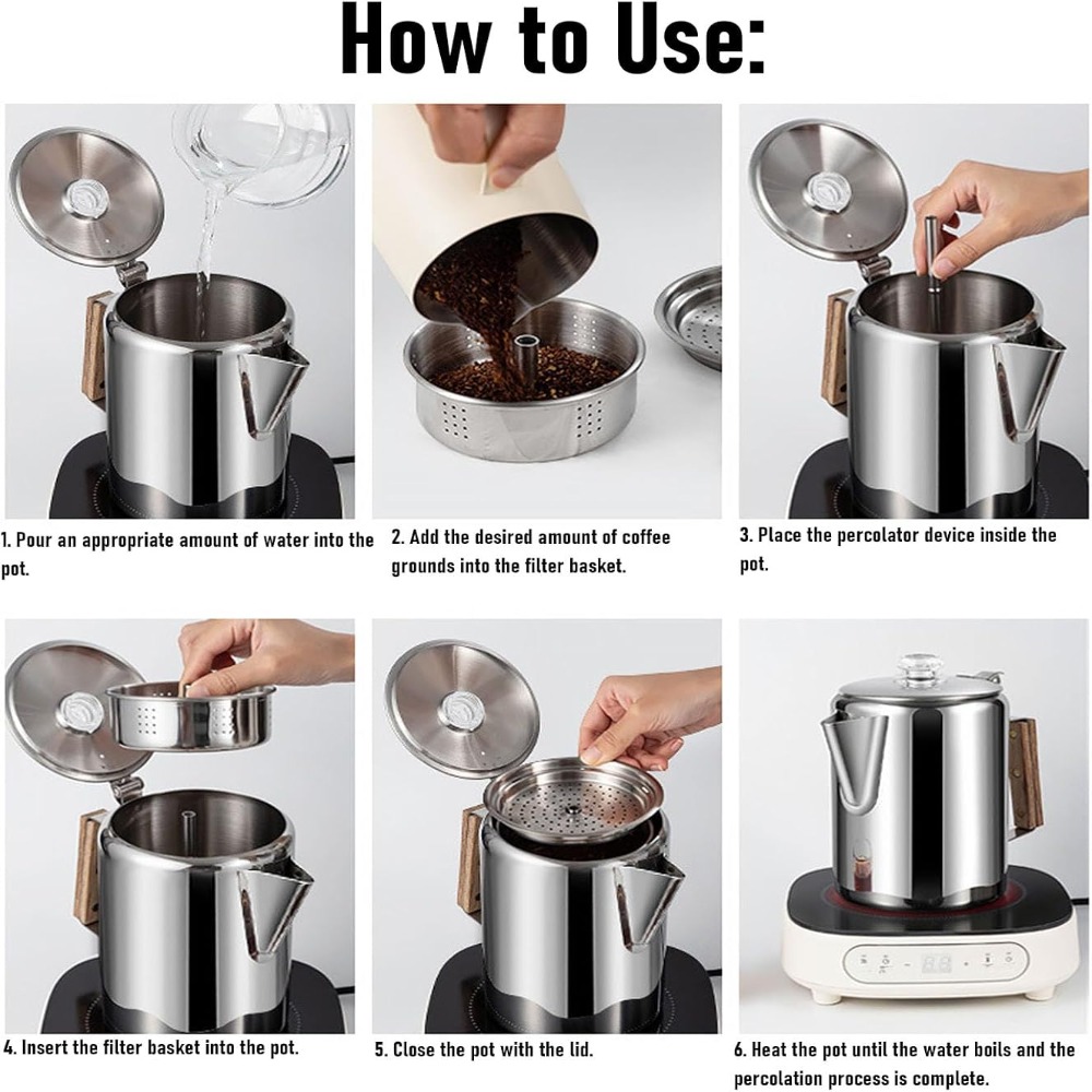 Camp Percolator Coffee - Kapasitas 9 cangkir, alat pembuat kopi