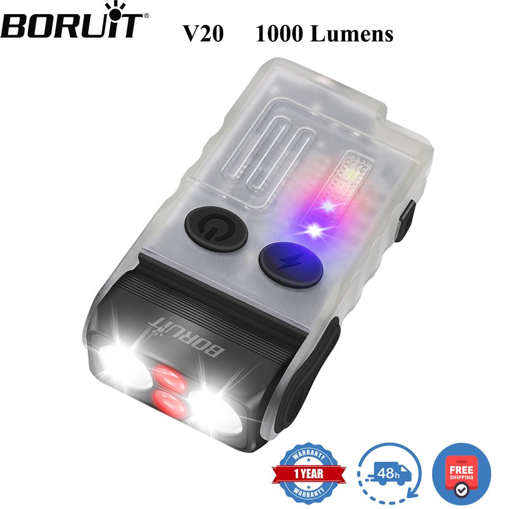Headlamp - BORUiT V20 Fluorescence Buzzer EDC LED