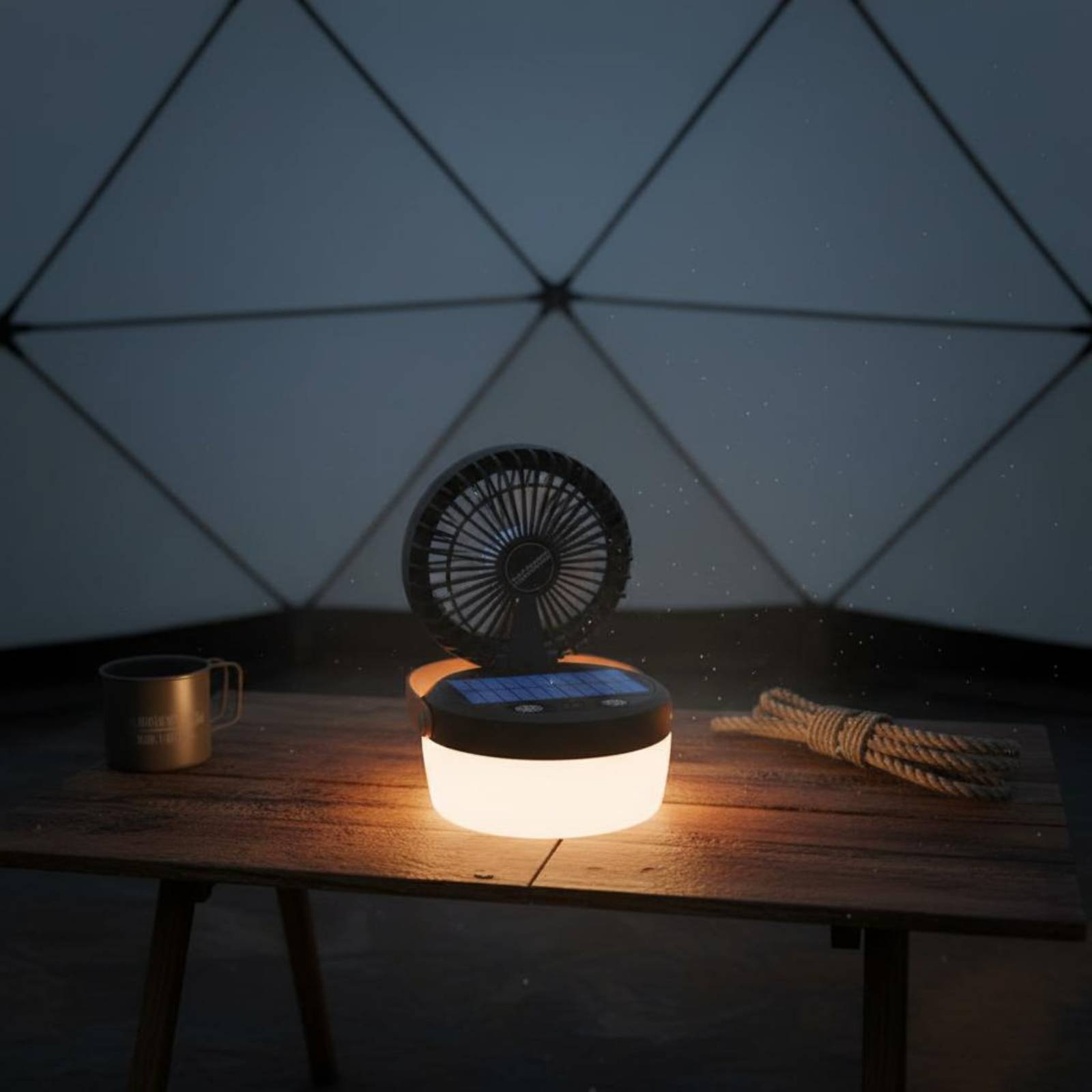 Outdoor Camping Fans - Lampu Kipas Tenaga Surya untuk Berkemah,