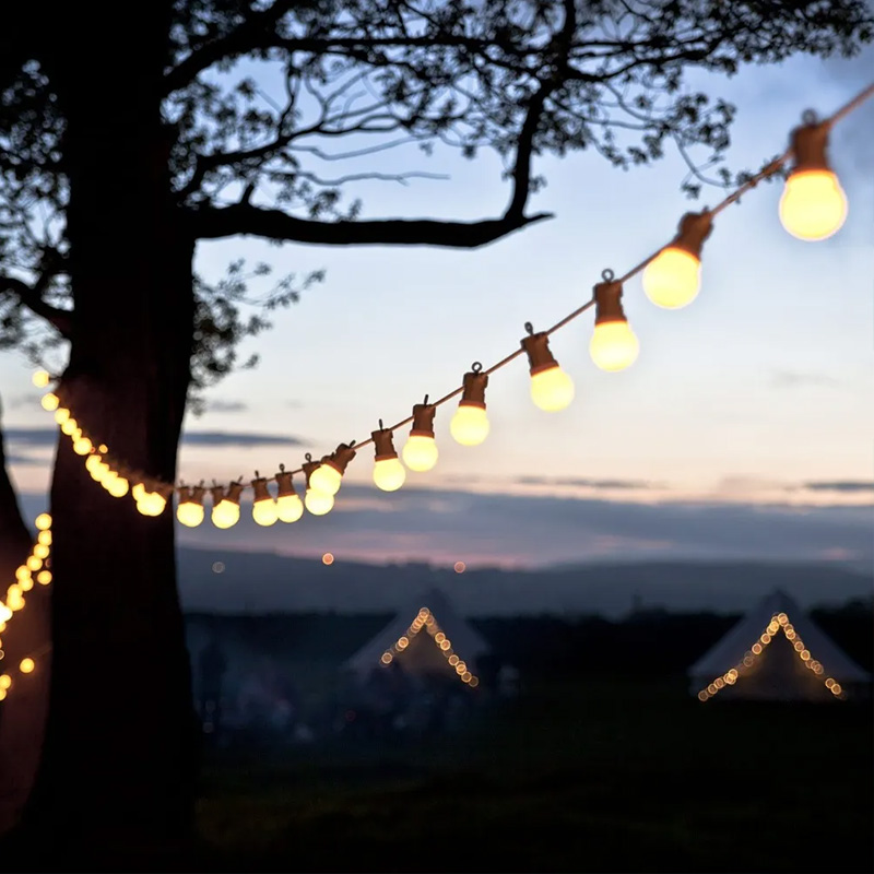 Outdoor Camping Lights String - Lampu serut teras 23M G50 susu