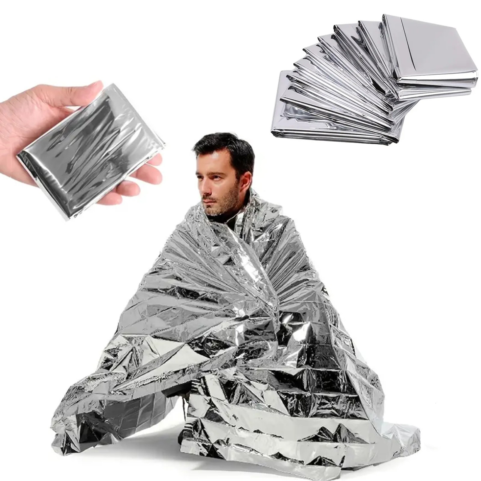 Emergency Mylar Blanket - Selimut termal Mylar darurat-tahan air, mempertahankan