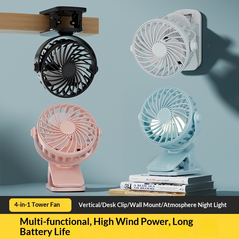 Outdoor Camping Misting Fan - Kipas Jepit Portabel Isi Ulang HOMEFISH