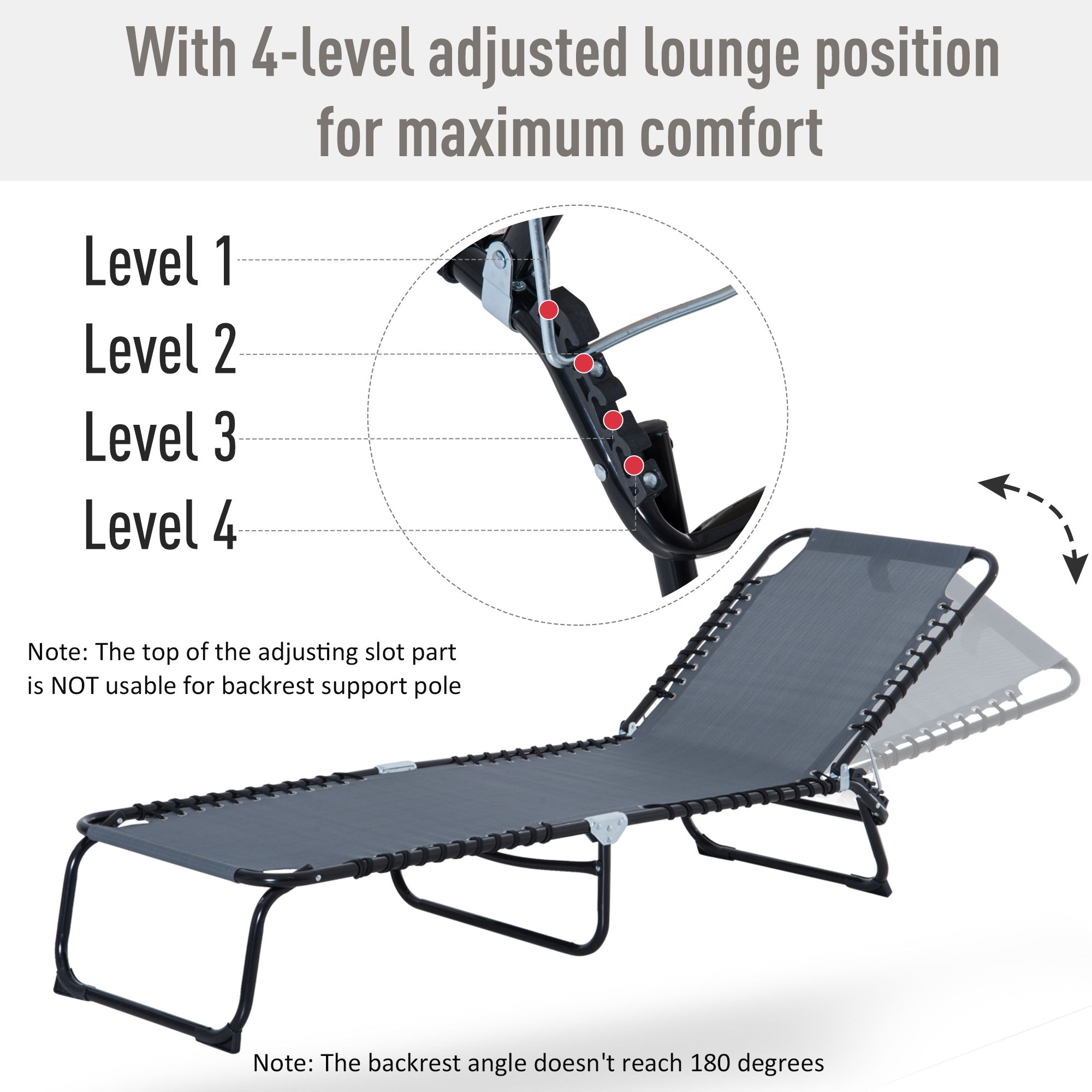 Kursi Santai Lipat, Sandaran 4 - Folding Chair ulasan dan harga