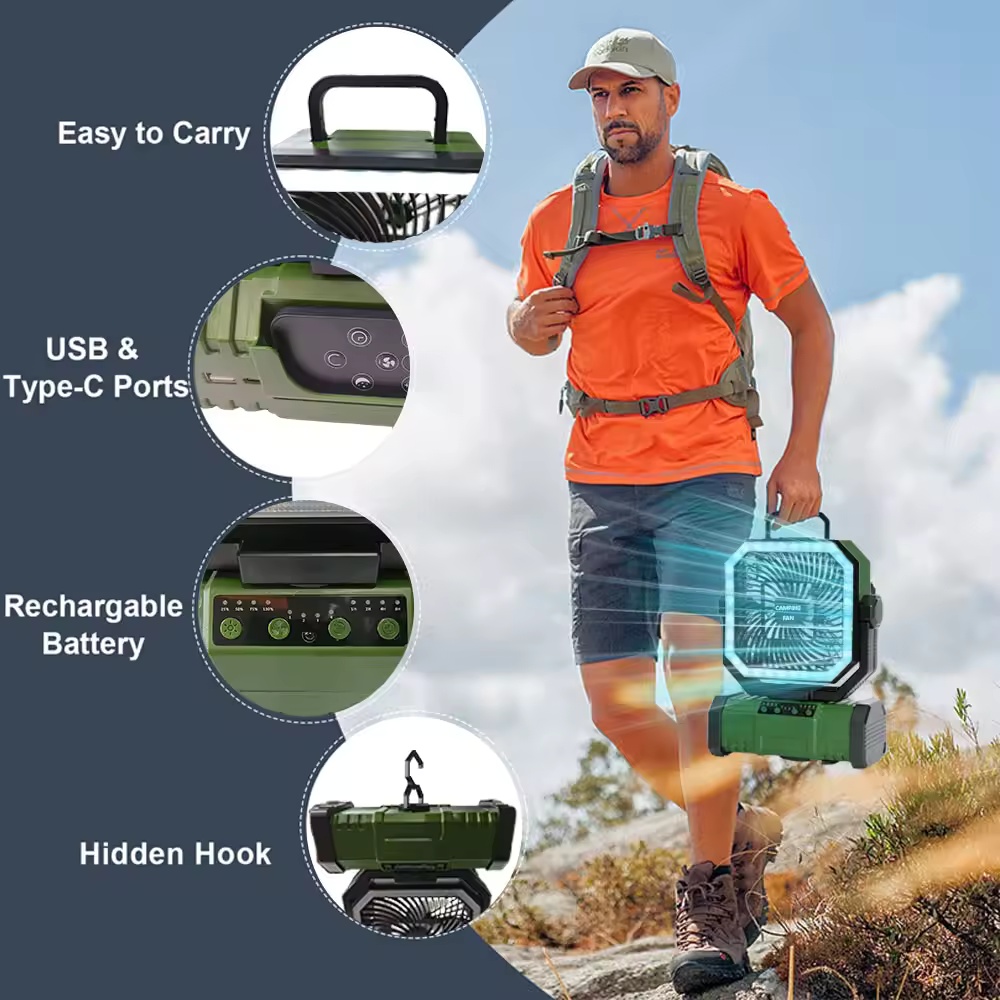 Kipas Pendingin Portabel Multi - Outdoor Camping Misting Fan ulasan dan harga