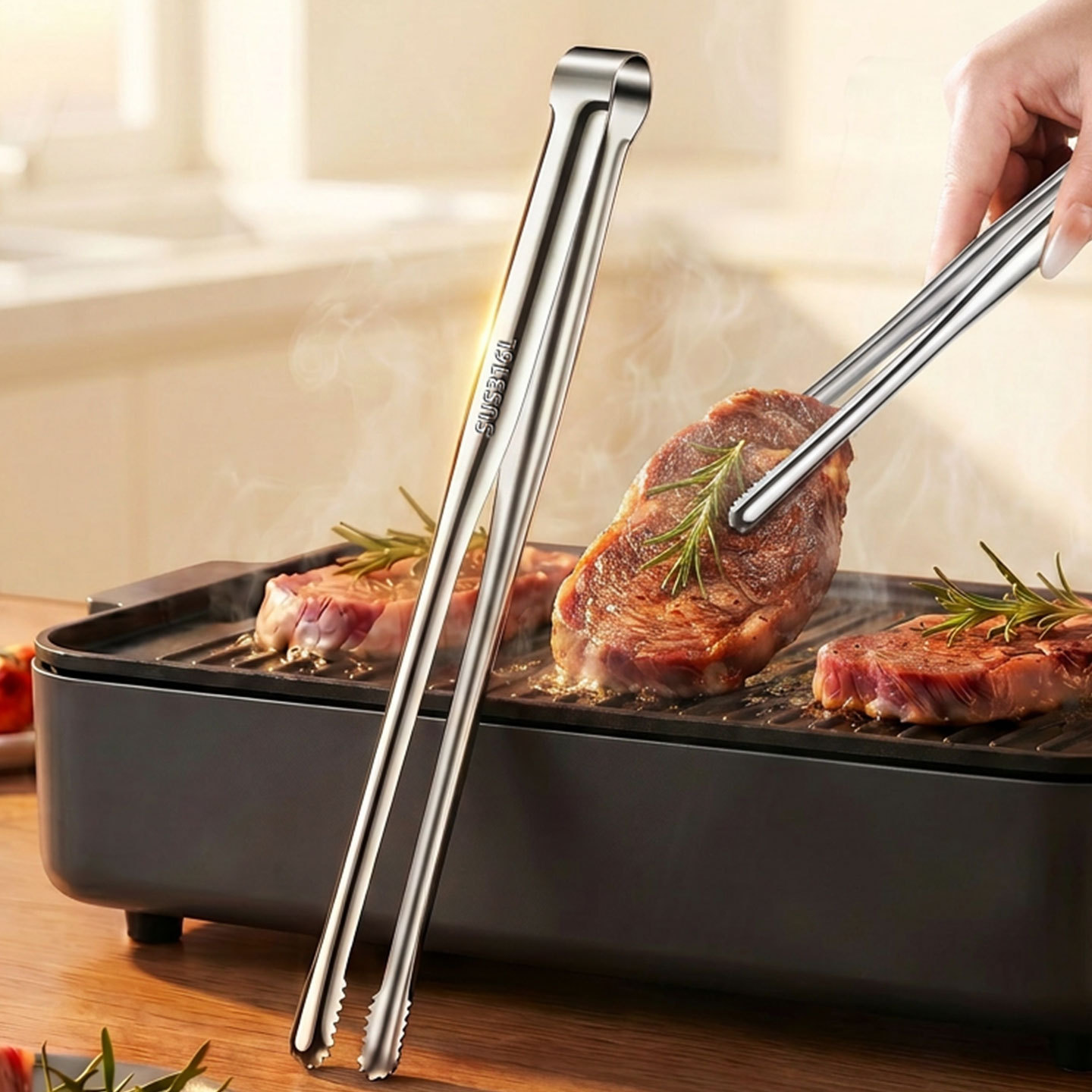 Penjepit Daging untuk Memangga - Camping Quiet ulasan dan harga