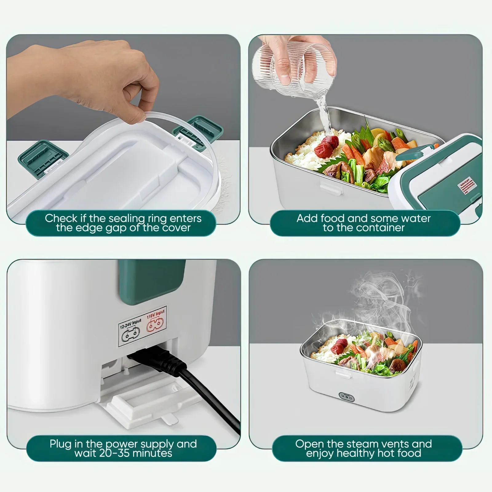 Kotak makan siang listrik, pen - Outdoor Camping Food ulasan dan harga