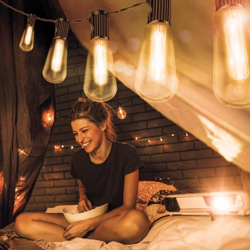Lampu String LED Tenaga Surya  - Outdoor Camping Lights String ulasan dan harga