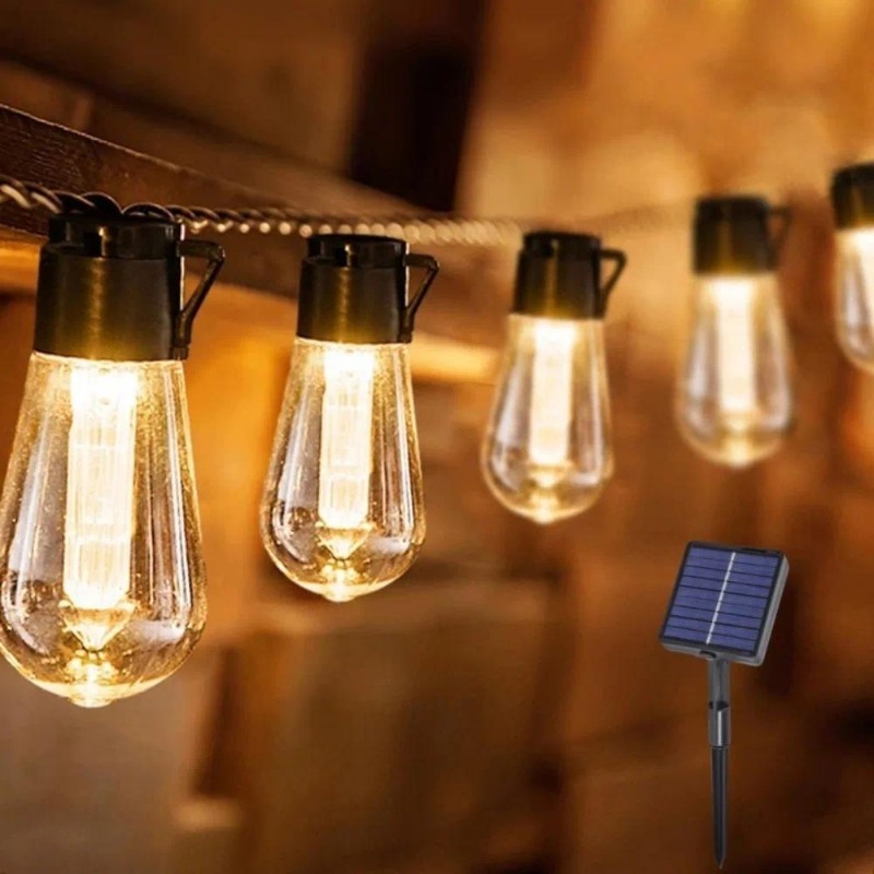 Lampu String LED Tenaga Surya  - Outdoor Camping Lights String ulasan dan harga